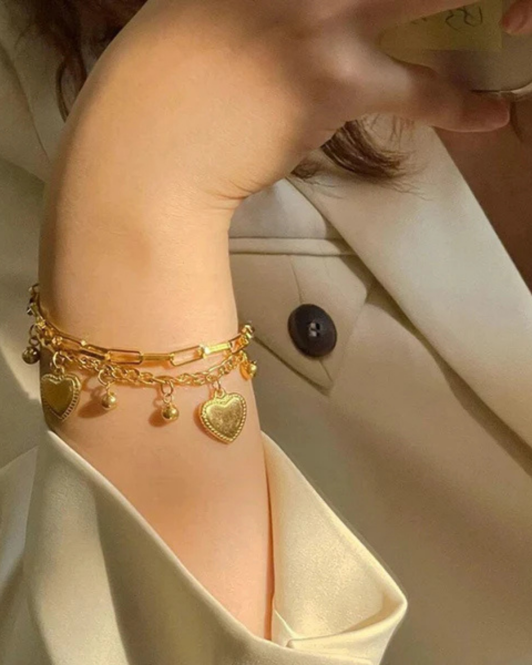 Heart 2 layer Bracelet