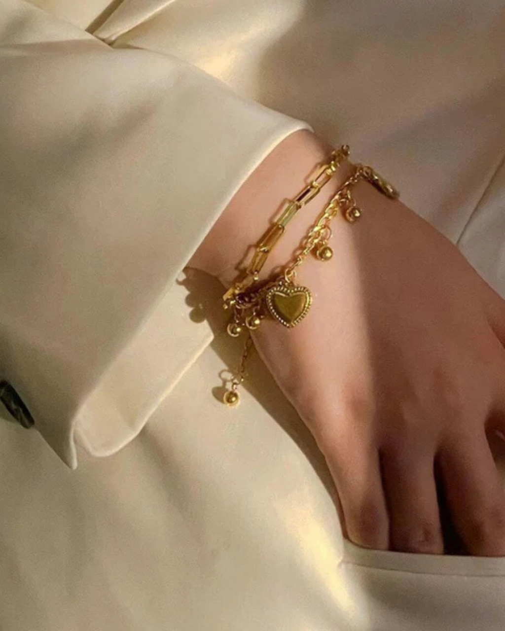 Heart 2 layer Bracelet
