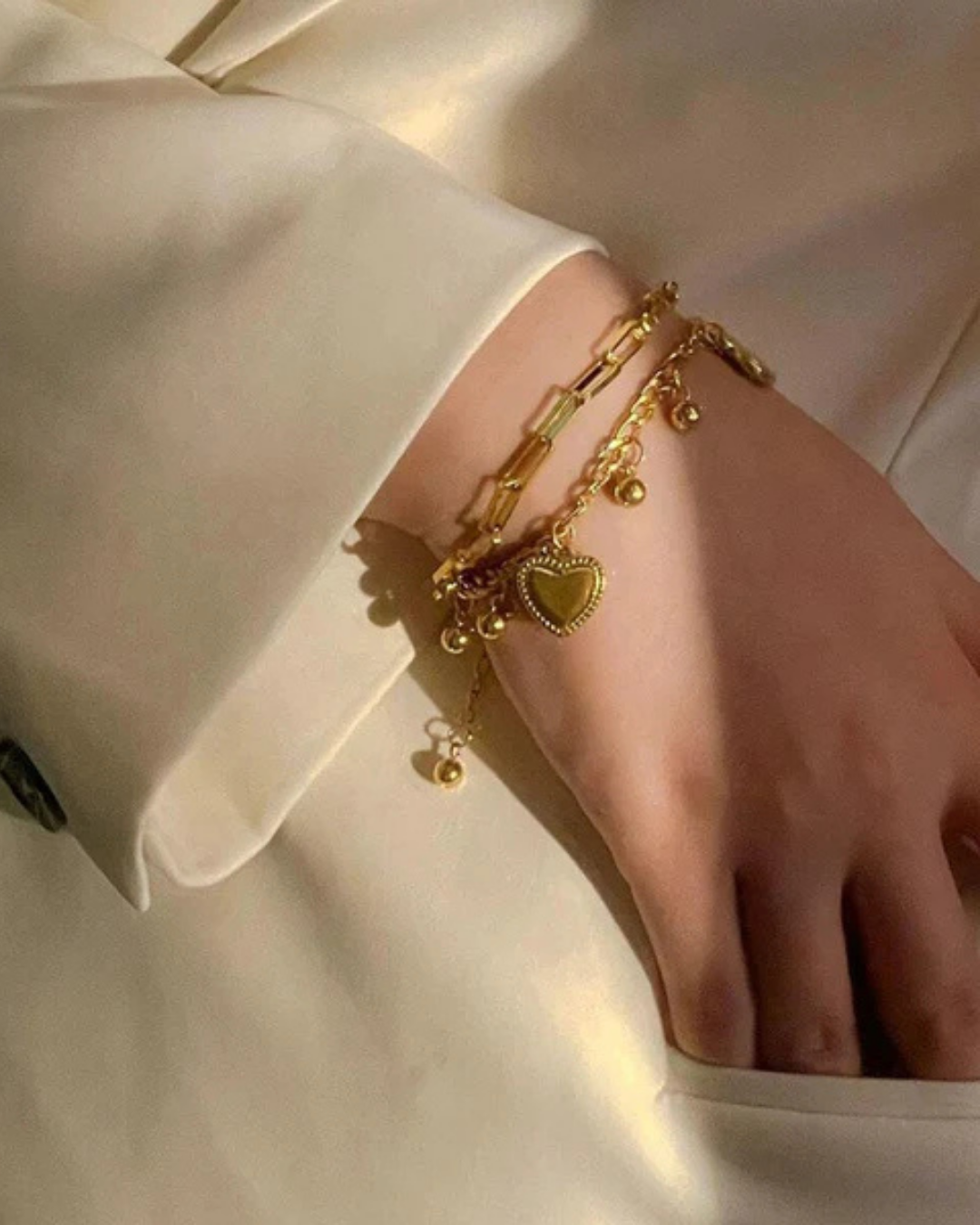 Heart 2 layer Bracelet