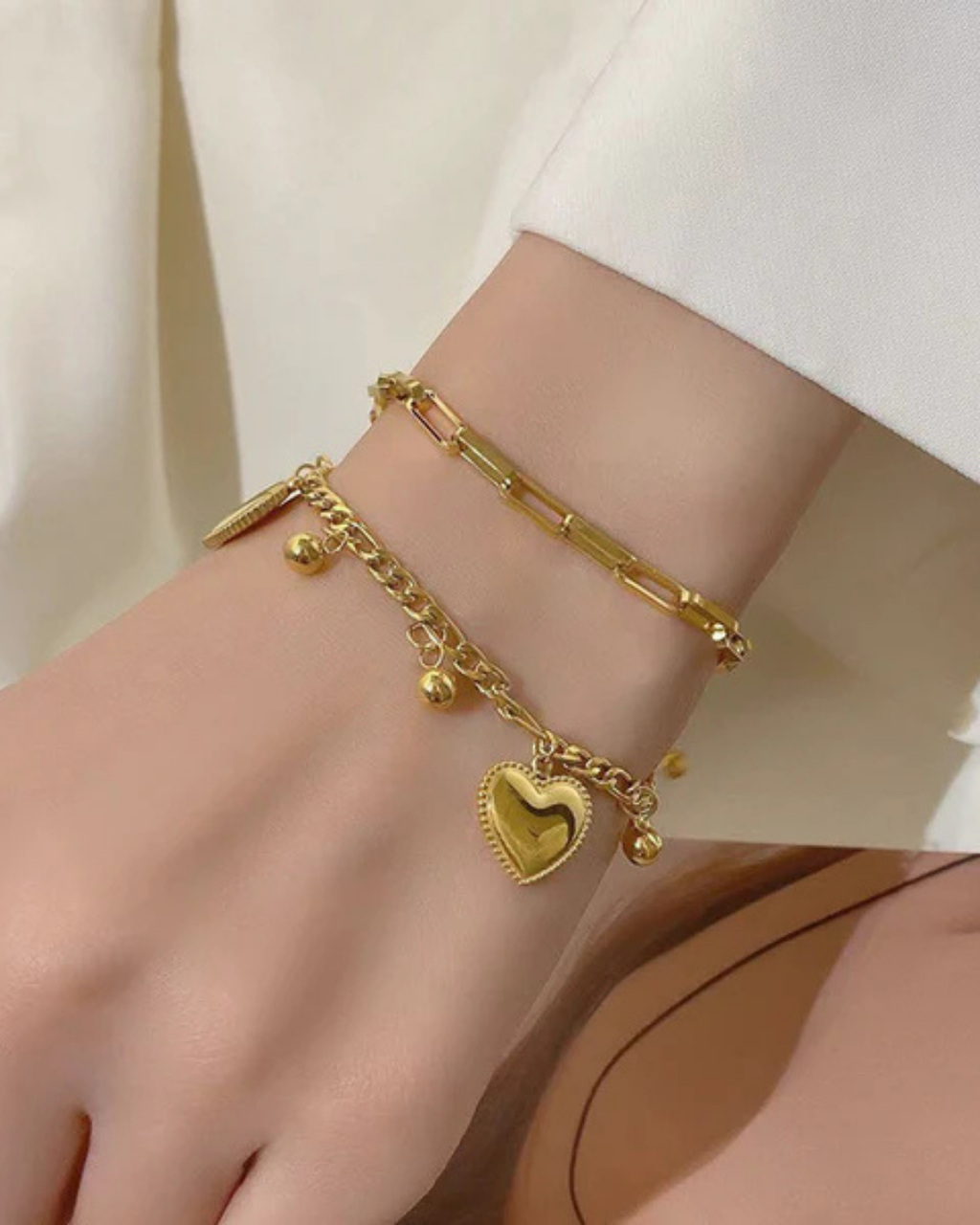 Heart 2 layer Bracelet