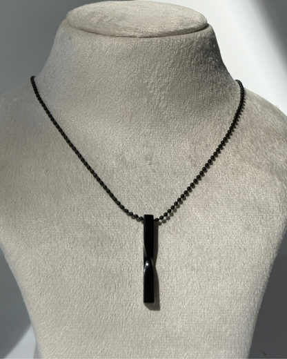 Black Bar with Ball Chain
