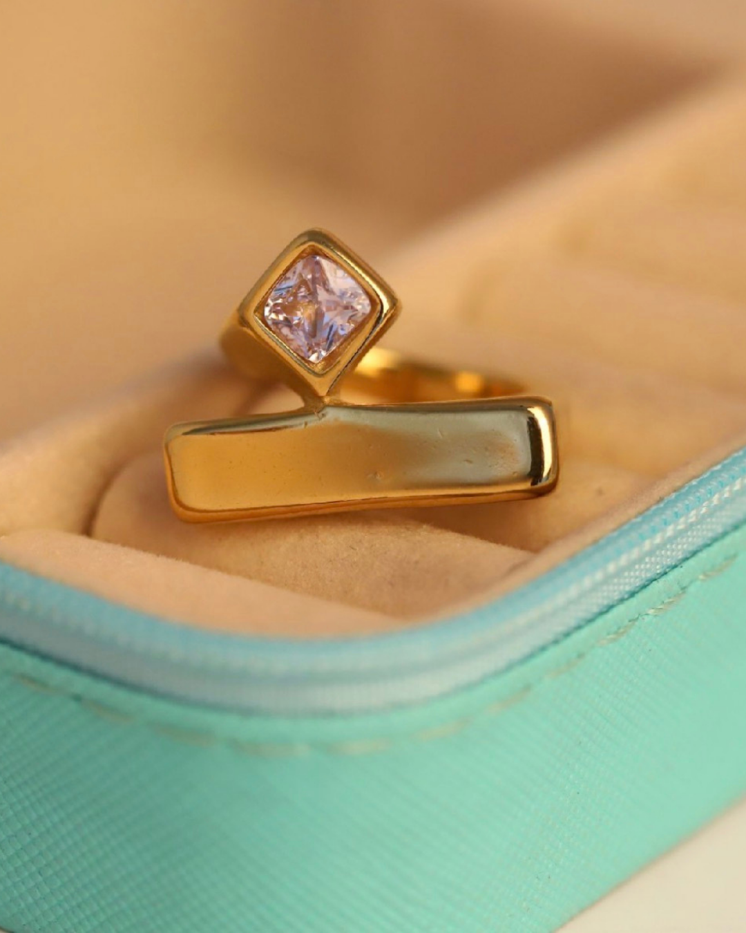 Crown Ring - 22k gold plated