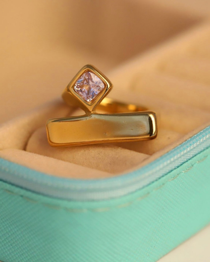 Crown Ring - 22k gold plated