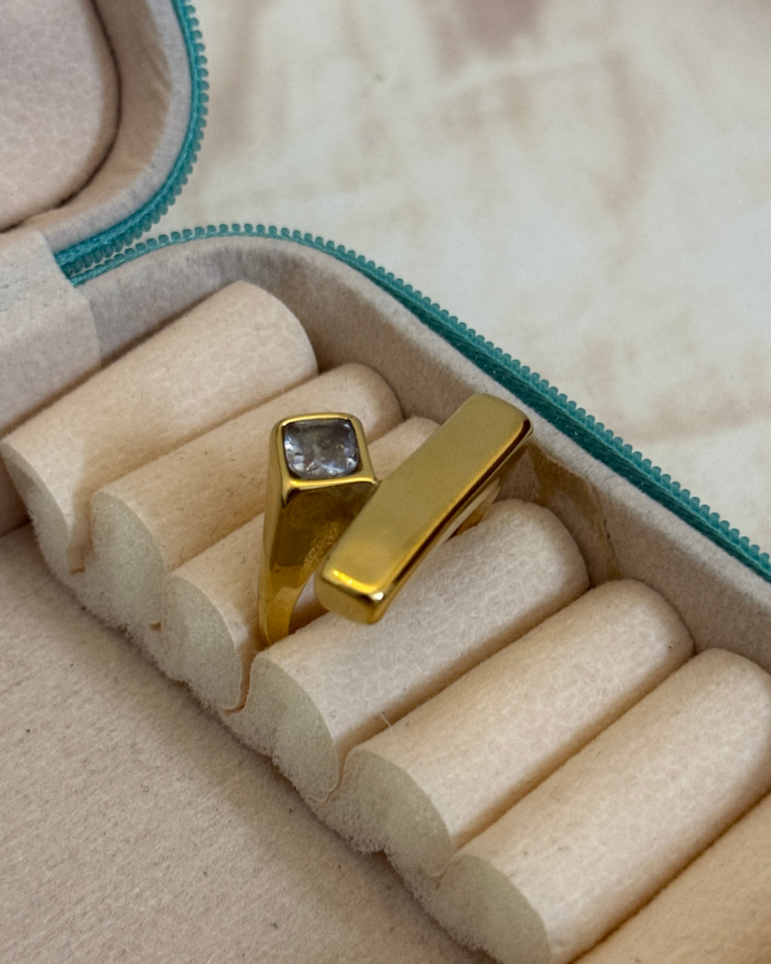 Crown Ring - 22k gold plated