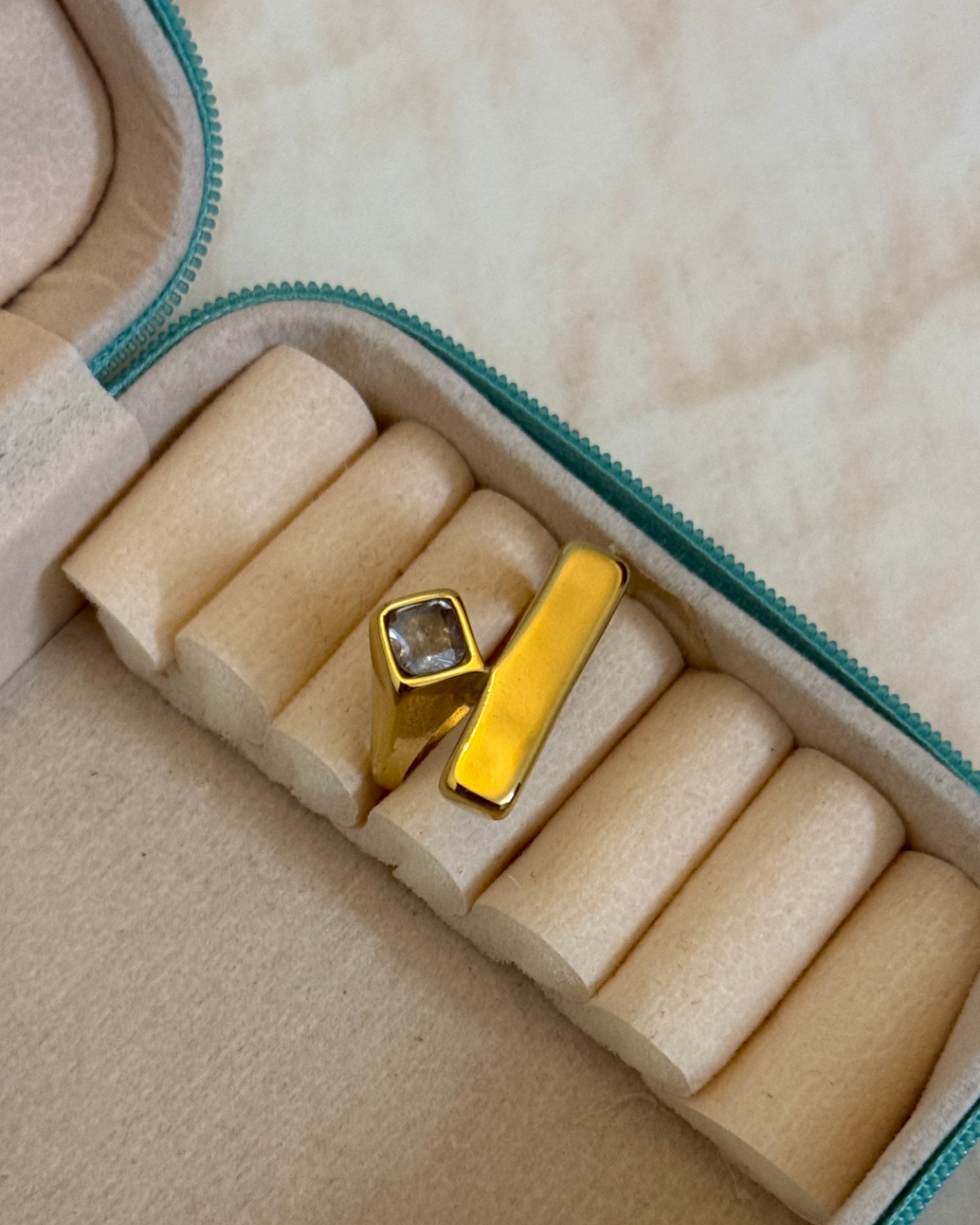 Crown Ring - 22k gold plated