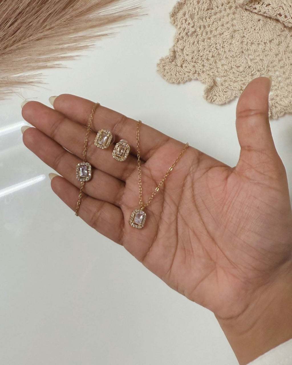 Elegance  - Chain, Bracelet and Earring Combo