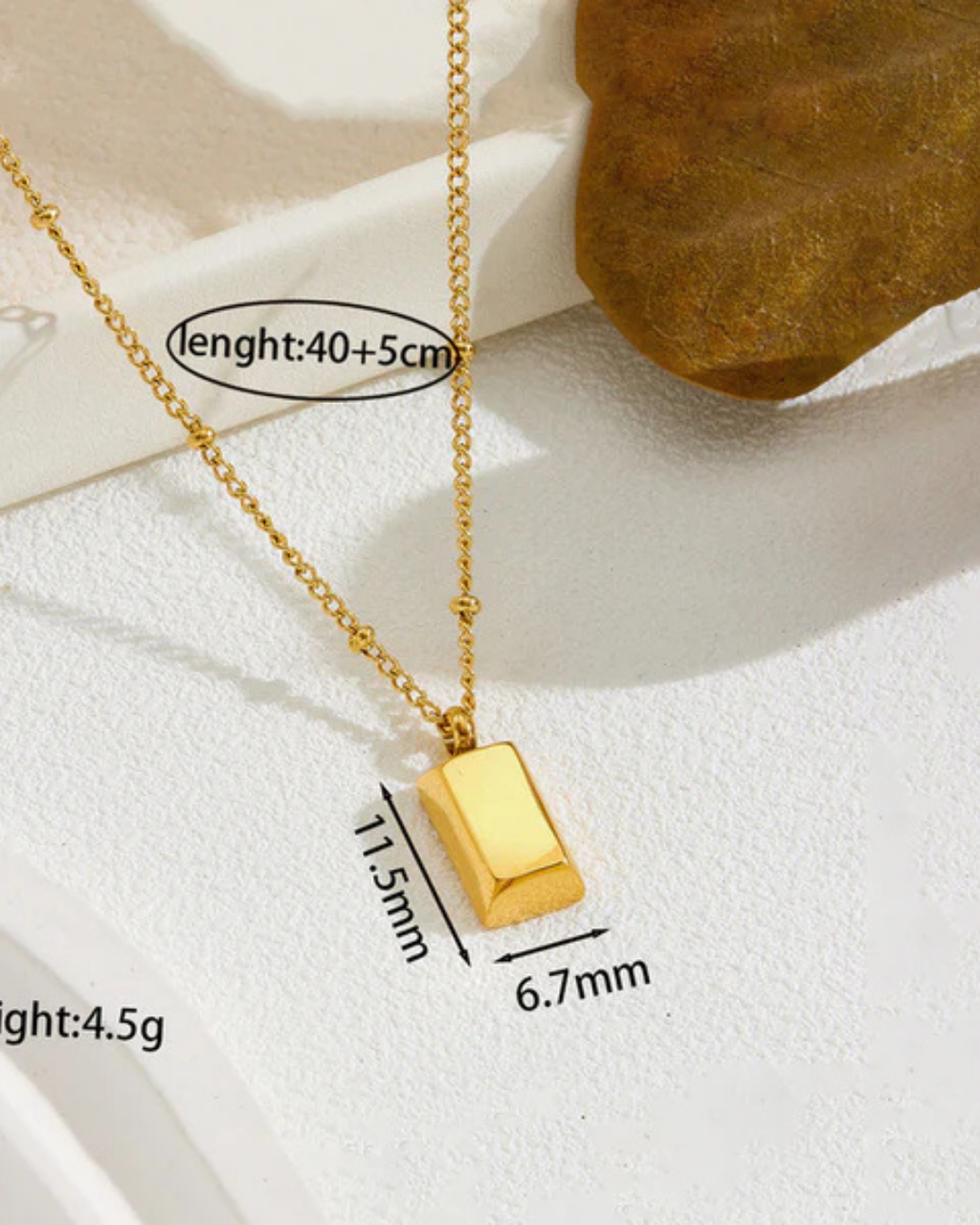 Rectangular Pendant Chain