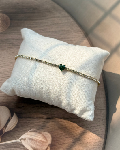 Heart Tennis Bracelet