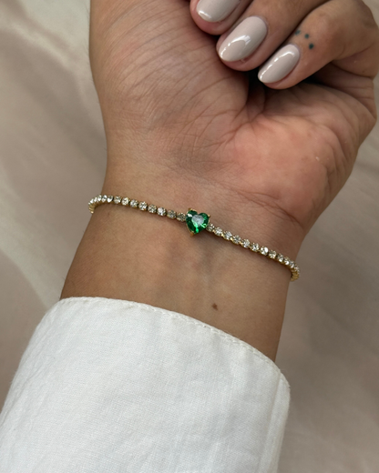 Heart Tennis Bracelet