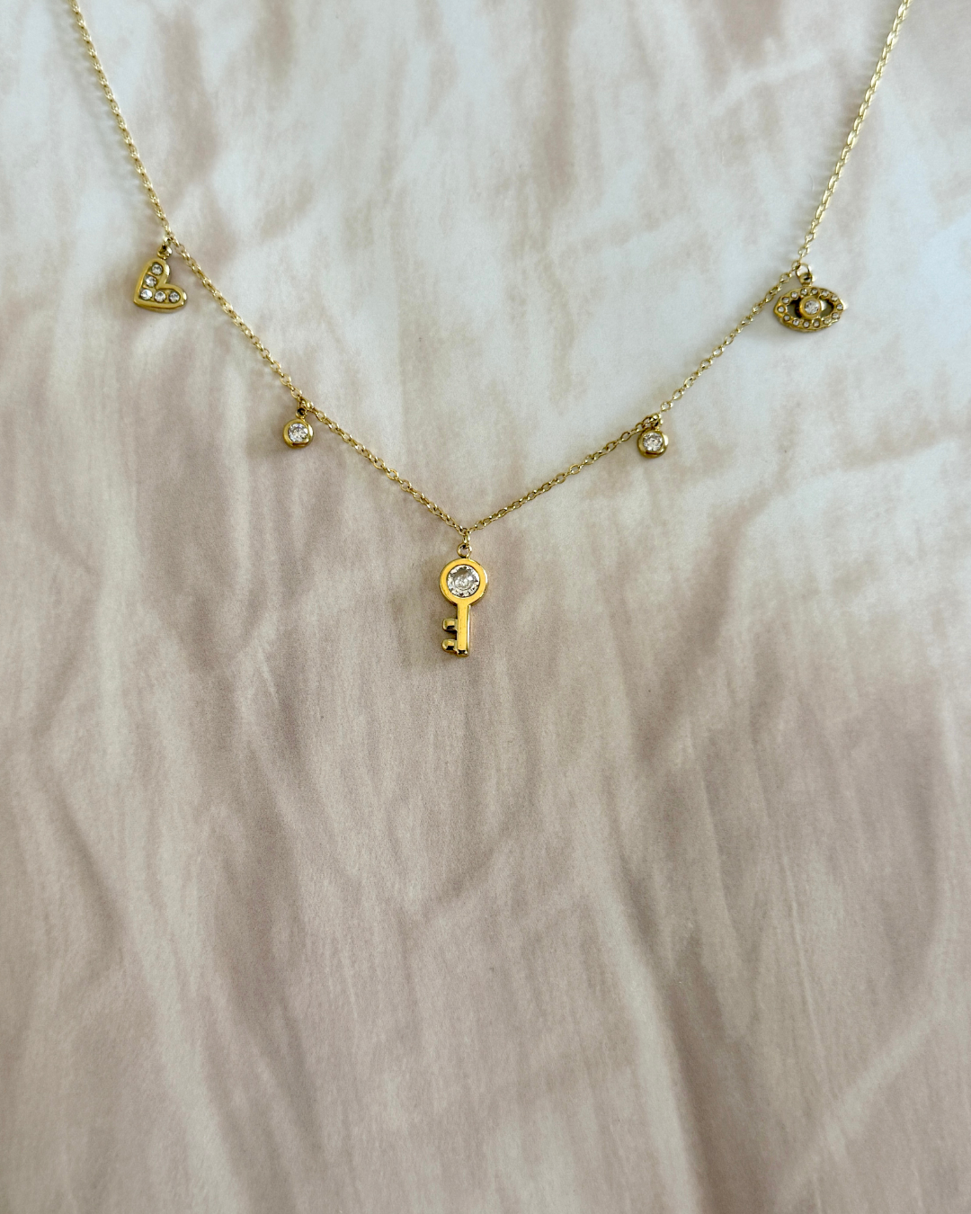 Key charm necklace