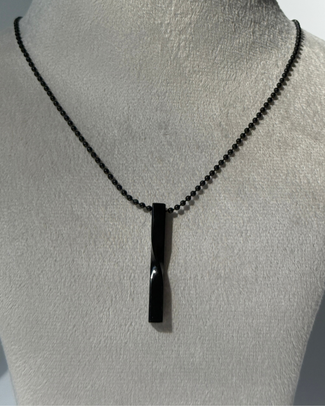 Black Bar with Ball Chain