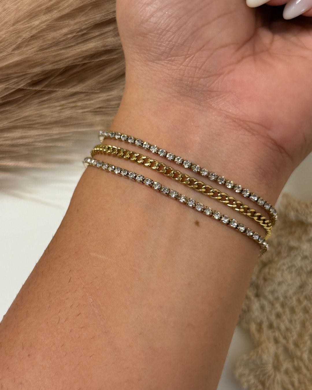 3 layer Tennis Bracelet