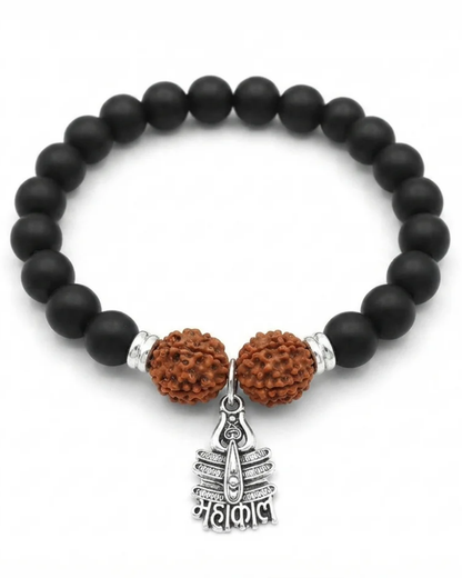 Rudraksha Beads Bracelet with Mahakal Charm